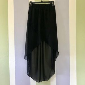 Black High-Low Skirt